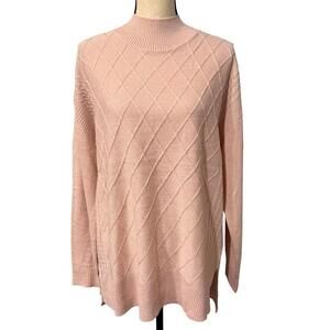 NWT Briggs Pink Metallic Knit Sweater Size XL